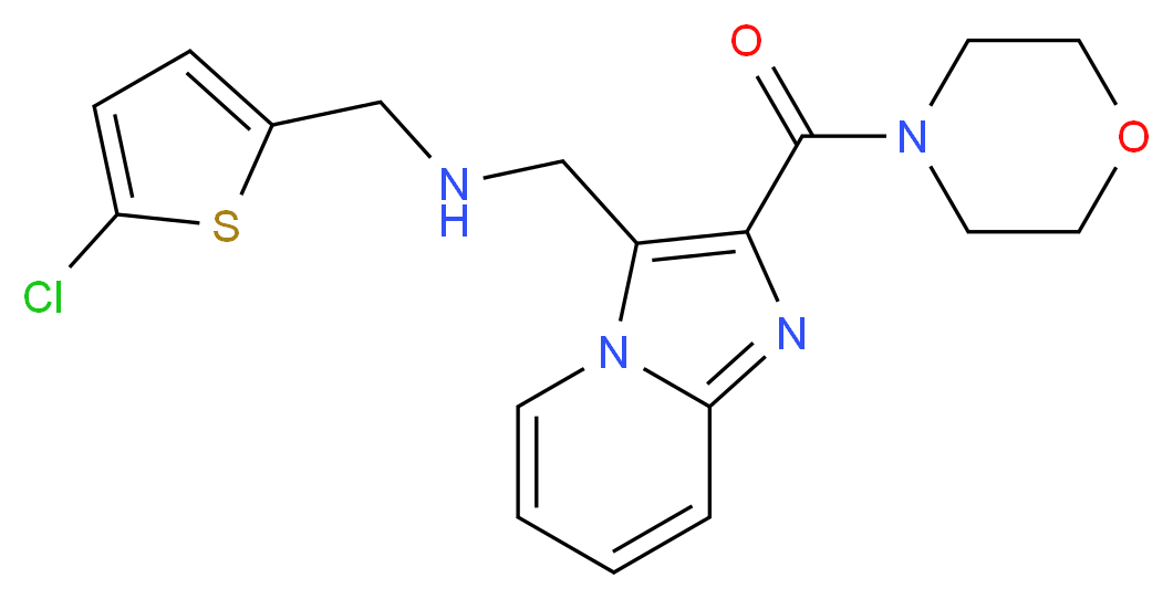 1-(5-chloro-2-thienyl)-N-{[2-(4-morpholinylcarbonyl)imidazo[1,2-a]pyridin-3-yl]methyl}methanamine_Molecular_structure_CAS_)