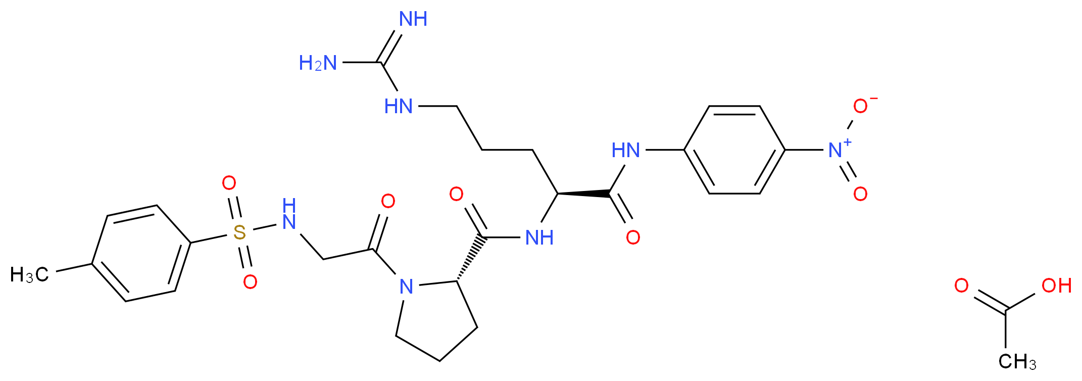 N-(p-Tosyl)-Gly-Pro-Arg p-nitroanilide acetate salt_Molecular_structure_CAS_86890-95-1)