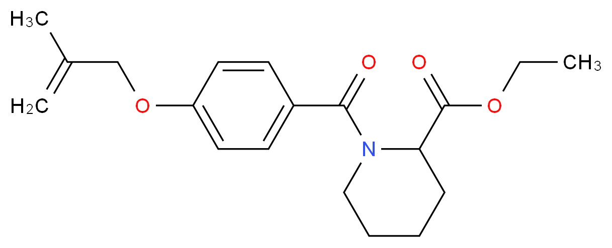 ethyl 1-{4-[(2-methylprop-2-en-1-yl)oxy]benzoyl}piperidine-2-carboxylate_Molecular_structure_CAS_)