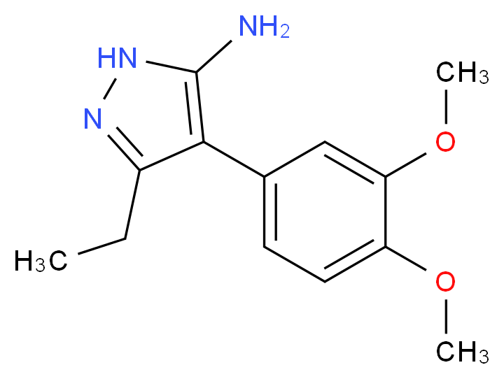 4-(3,4-Dimethoxy-phenyl)-5-ethyl-2H-pyrazol-3-ylamine_Molecular_structure_CAS_)