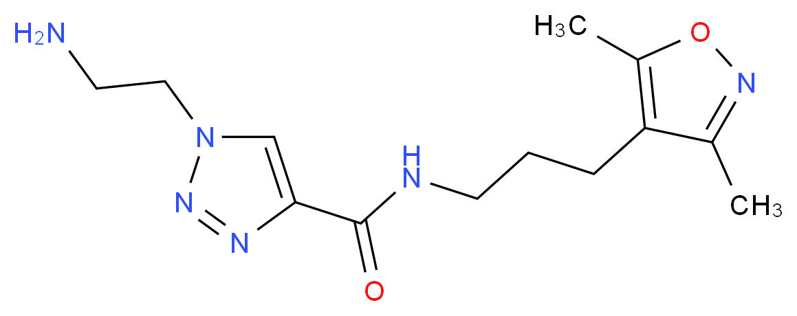 1-(2-aminoethyl)-N-[3-(3,5-dimethylisoxazol-4-yl)propyl]-1H-1,2,3-triazole-4-carboxamide_Molecular_structure_CAS_)