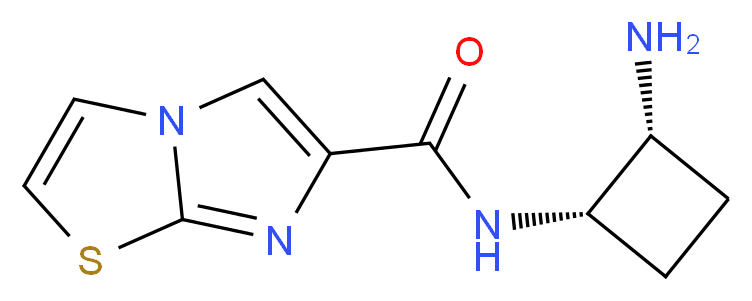 N-[(1S*,2R*)-2-aminocyclobutyl]imidazo[2,1-b][1,3]thiazole-6-carboxamide_Molecular_structure_CAS_)