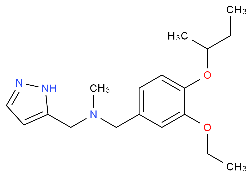 (4-sec-butoxy-3-ethoxybenzyl)methyl(1H-pyrazol-5-ylmethyl)amine_Molecular_structure_CAS_)
