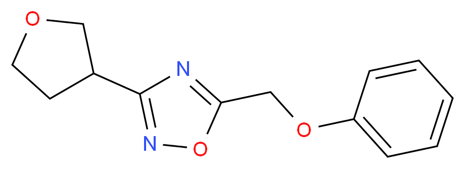 5-(phenoxymethyl)-3-(tetrahydrofuran-3-yl)-1,2,4-oxadiazole_Molecular_structure_CAS_)