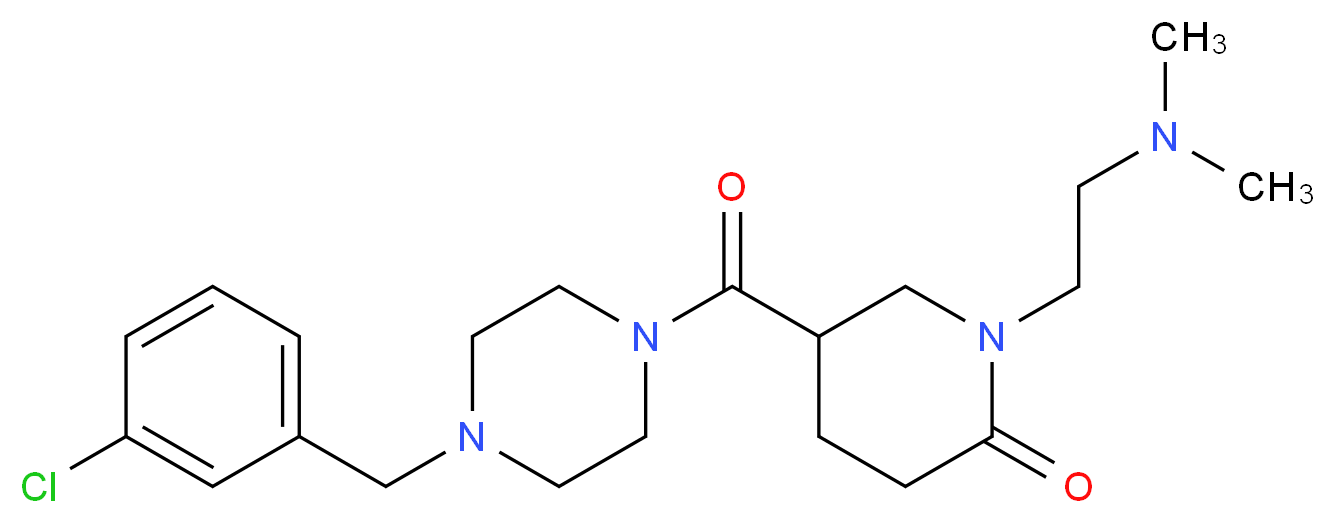 5-{[4-(3-chlorobenzyl)-1-piperazinyl]carbonyl}-1-[2-(dimethylamino)ethyl]-2-piperidinone_Molecular_structure_CAS_)