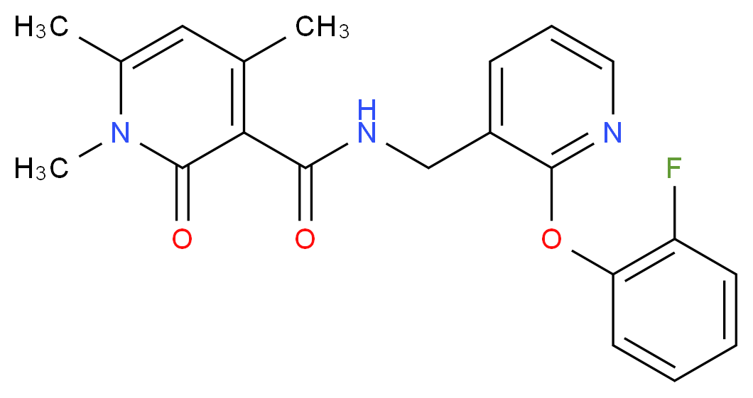 N-{[2-(2-fluorophenoxy)pyridin-3-yl]methyl}-1,4,6-trimethyl-2-oxo-1,2-dihydropyridine-3-carboxamide_Molecular_structure_CAS_)