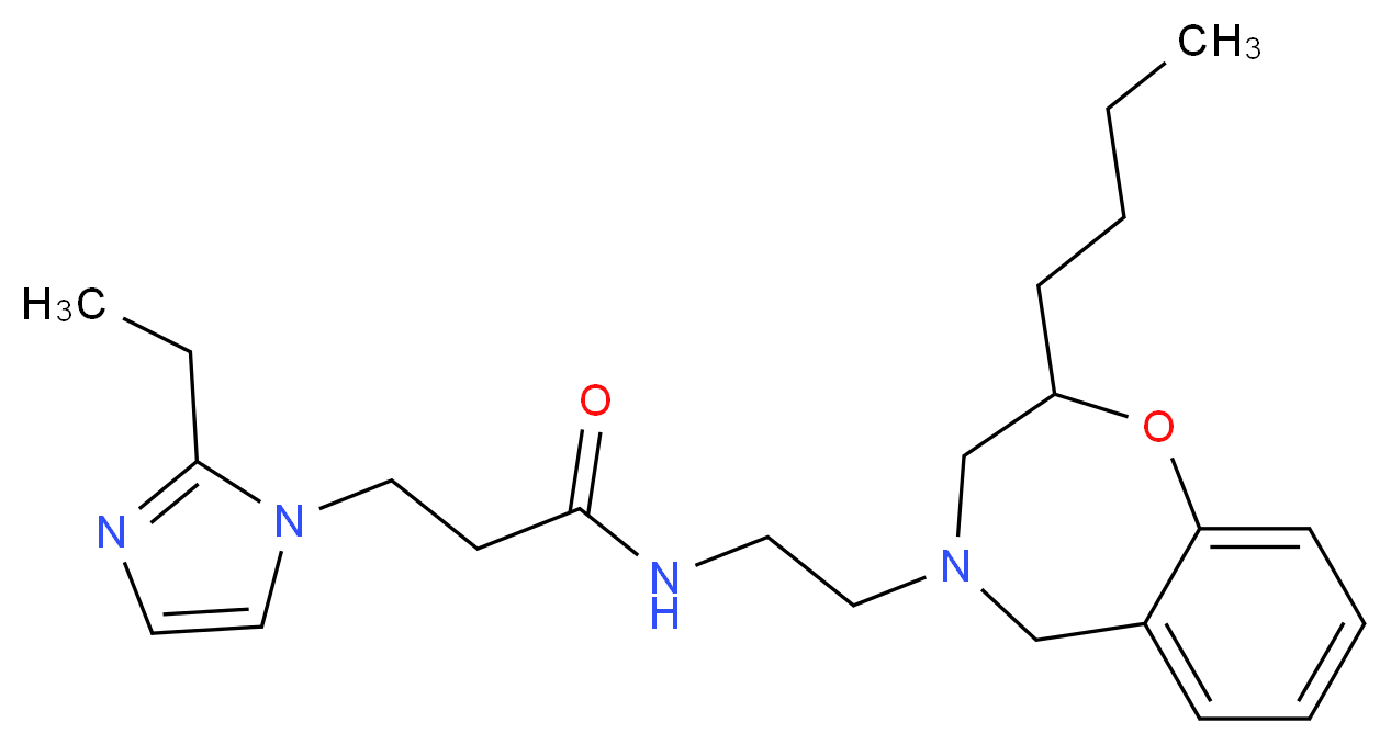 N-[2-(2-butyl-2,3-dihydro-1,4-benzoxazepin-4(5H)-yl)ethyl]-3-(2-ethyl-1H-imidazol-1-yl)propanamide_Molecular_structure_CAS_)