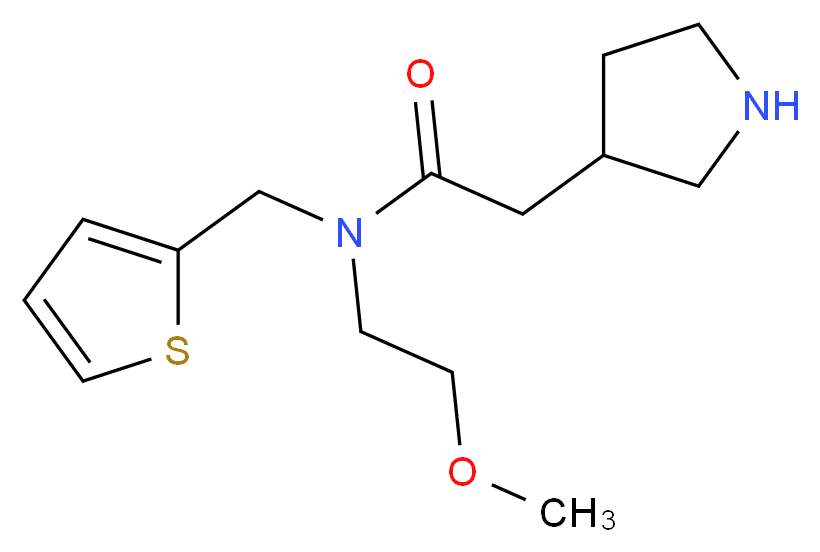 N-(2-methoxyethyl)-2-pyrrolidin-3-yl-N-(2-thienylmethyl)acetamide_Molecular_structure_CAS_)