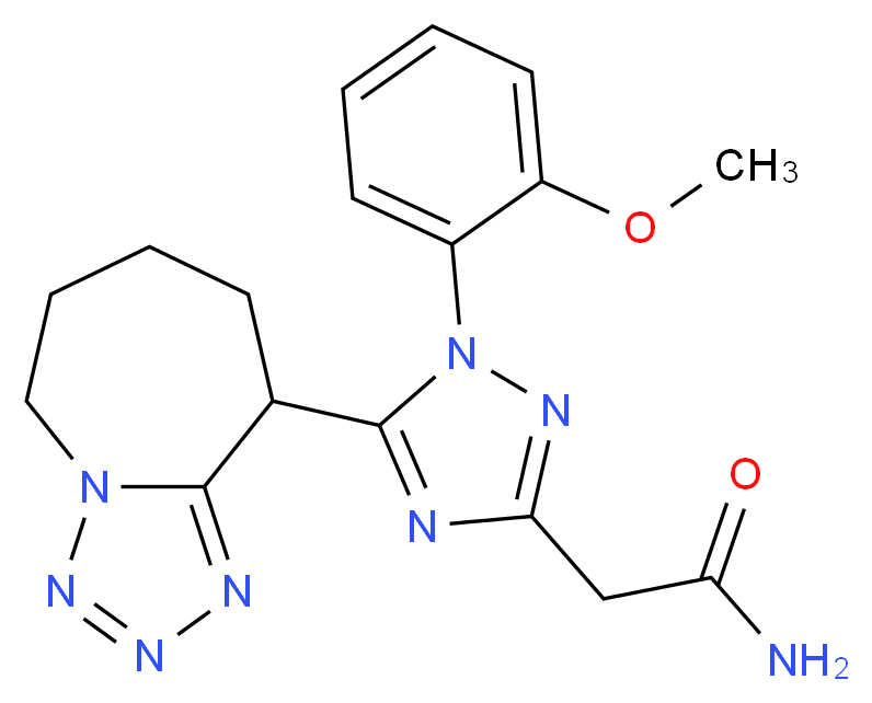 2-[1-(2-methoxyphenyl)-5-(6,7,8,9-tetrahydro-5H-tetrazolo[1,5-a]azepin-9-yl)-1H-1,2,4-triazol-3-yl]acetamide_Molecular_structure_CAS_)