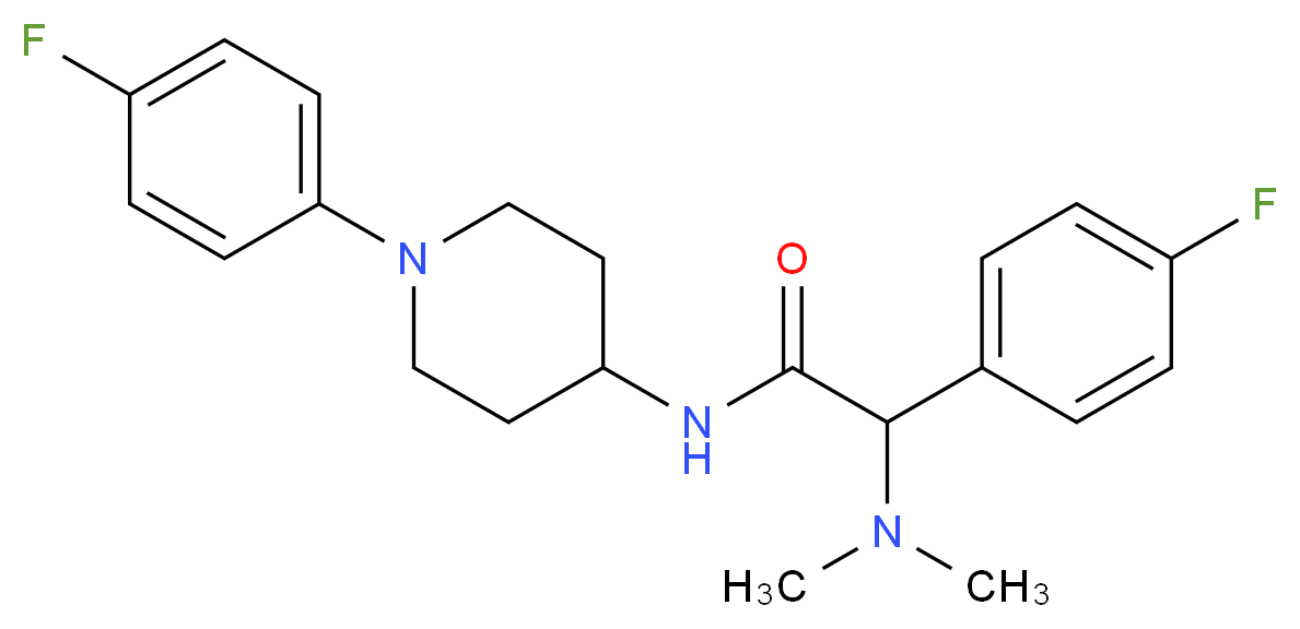2-(dimethylamino)-2-(4-fluorophenyl)-N-[1-(4-fluorophenyl)-4-piperidinyl]acetamide_Molecular_structure_CAS_)