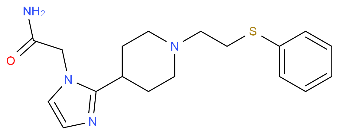 2-(2-{1-[2-(phenylthio)ethyl]-4-piperidinyl}-1H-imidazol-1-yl)acetamide_Molecular_structure_CAS_)