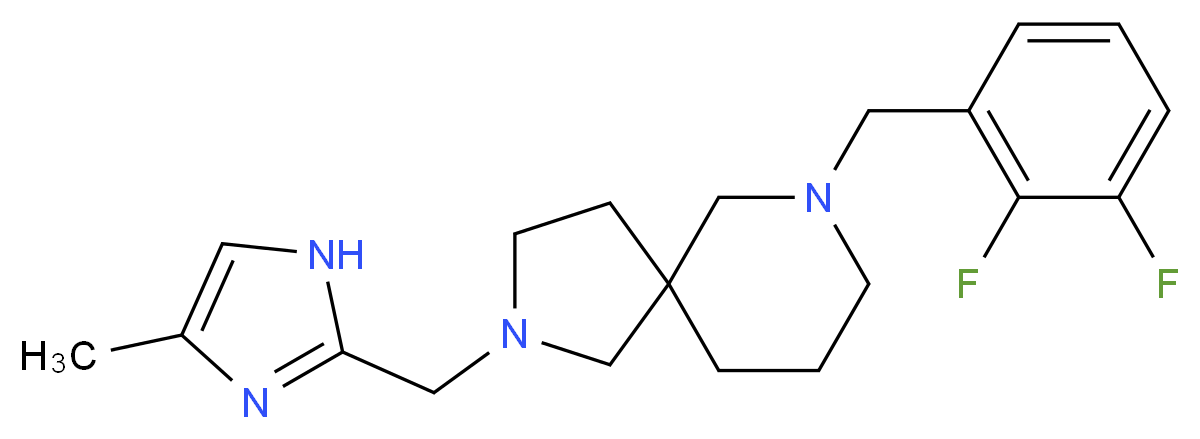 7-(2,3-difluorobenzyl)-2-[(4-methyl-1H-imidazol-2-yl)methyl]-2,7-diazaspiro[4.5]decane_Molecular_structure_CAS_)