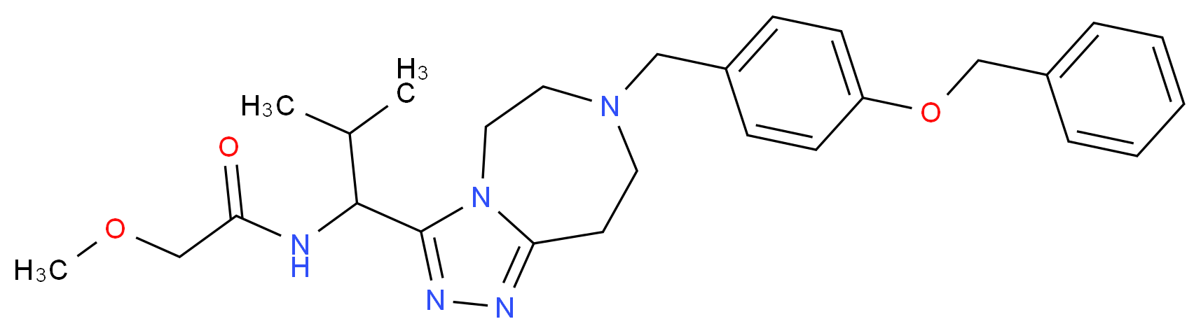 N-(1-{7-[4-(benzyloxy)benzyl]-6,7,8,9-tetrahydro-5H-[1,2,4]triazolo[4,3-d][1,4]diazepin-3-yl}-2-methylpropyl)-2-methoxyacetamide_Molecular_structure_CAS_)