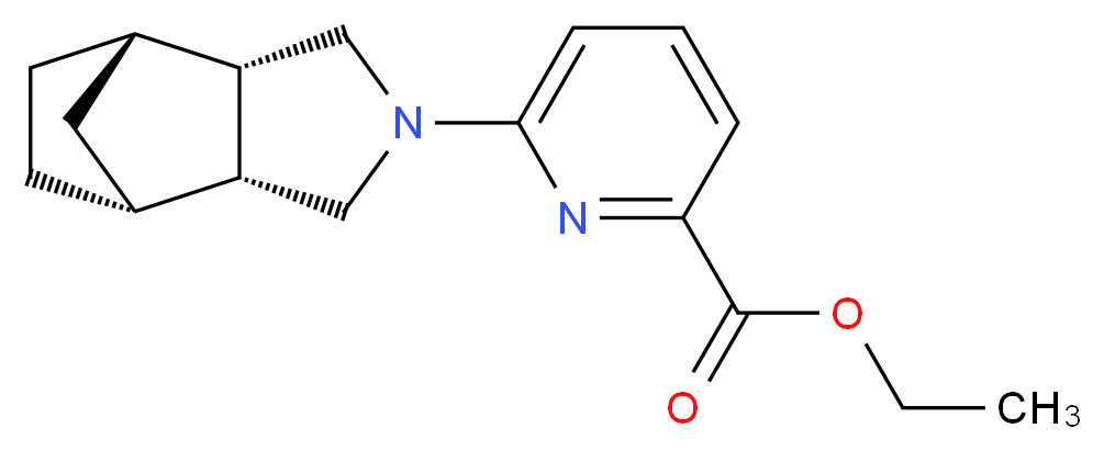 ethyl 6-[(1R*,2R*,6S*,7S*)-4-azatricyclo[5.2.1.0~2,6~]dec-4-yl]-2-pyridinecarboxylate_Molecular_structure_CAS_)