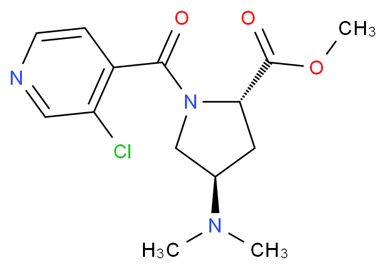 methyl (2S,4R)-1-(3-chloroisonicotinoyl)-4-(dimethylamino)pyrrolidine-2-carboxylate_Molecular_structure_CAS_)