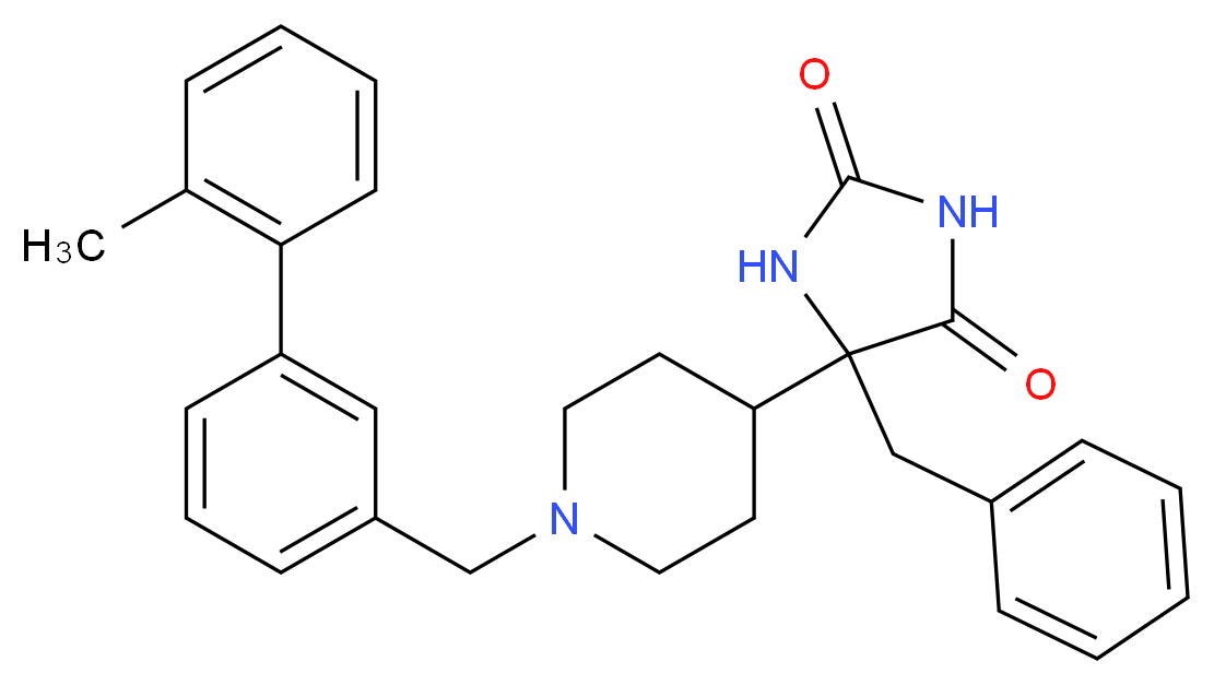 5-benzyl-5-{1-[(2'-methyl-3-biphenylyl)methyl]-4-piperidinyl}-2,4-imidazolidinedione_Molecular_structure_CAS_)