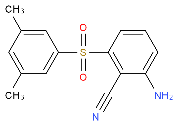 2-AMINO-6-(3,5-DIMETHYLPHENYL)SULFONYLBENZONITRILE_Molecular_structure_CAS_)