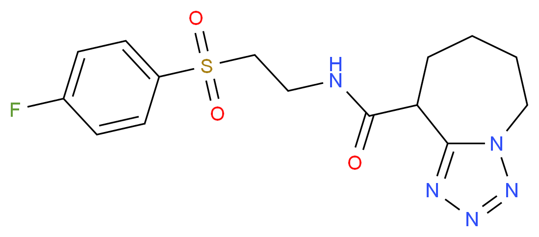 N-{2-[(4-fluorophenyl)sulfonyl]ethyl}-6,7,8,9-tetrahydro-5H-tetrazolo[1,5-a]azepine-9-carboxamide_Molecular_structure_CAS_)