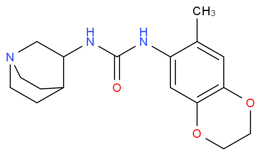 N-1-azabicyclo[2.2.2]oct-3-yl-N'-(7-methyl-2,3-dihydro-1,4-benzodioxin-6-yl)urea_Molecular_structure_CAS_)