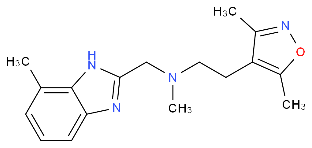2-(3,5-dimethyl-4-isoxazolyl)-N-methyl-N-[(7-methyl-1H-benzimidazol-2-yl)methyl]ethanamine_Molecular_structure_CAS_)