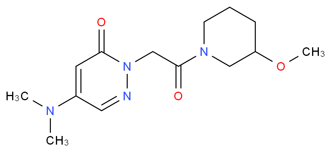 5-(dimethylamino)-2-[2-(3-methoxypiperidin-1-yl)-2-oxoethyl]pyridazin-3(2H)-one_Molecular_structure_CAS_)