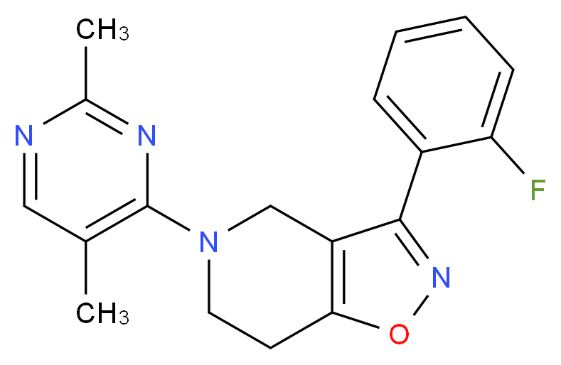 5-(2,5-dimethylpyrimidin-4-yl)-3-(2-fluorophenyl)-4,5,6,7-tetrahydroisoxazolo[4,5-c]pyridine_Molecular_structure_CAS_)