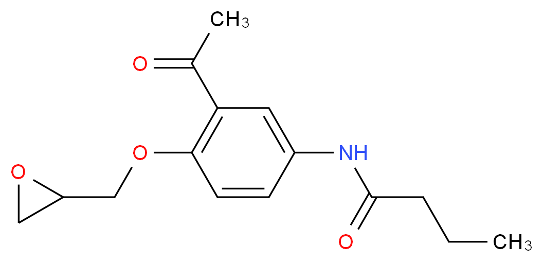 N-(3-ACETYL-4-(2,3-EPOXYPROPOXY)PHENYL)BUTYRAMIDE_Molecular_structure_CAS_28197-66-2)