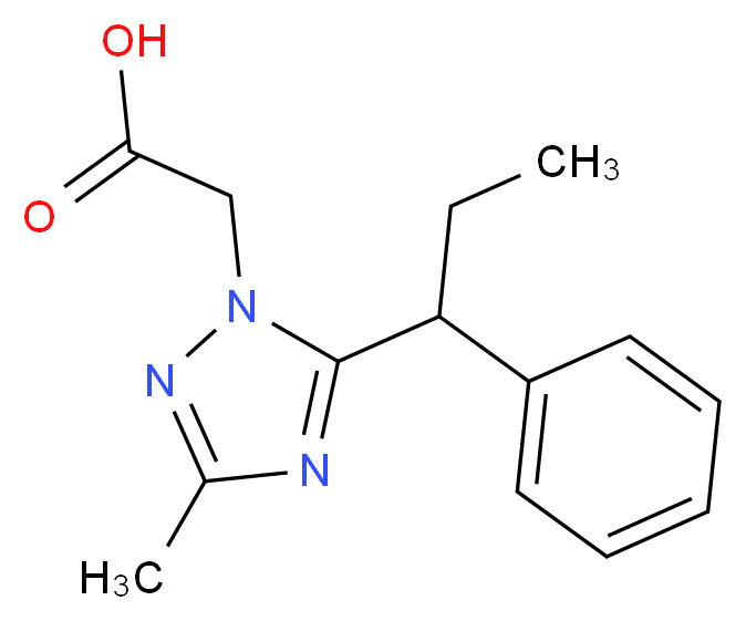 [3-methyl-5-(1-phenylpropyl)-1H-1,2,4-triazol-1-yl]acetic acid_Molecular_structure_CAS_)