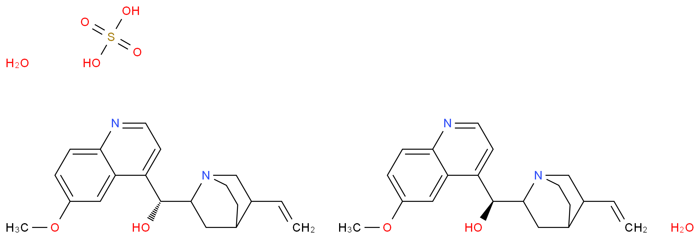 Quinine hemisulfate monohydrate_Molecular_structure_CAS_6119-70-6)