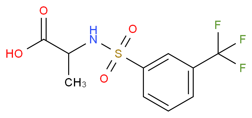 2-[3-(Trifluoromethyl)benzenesulphonamido]propionic acid 97%_Molecular_structure_CAS_)