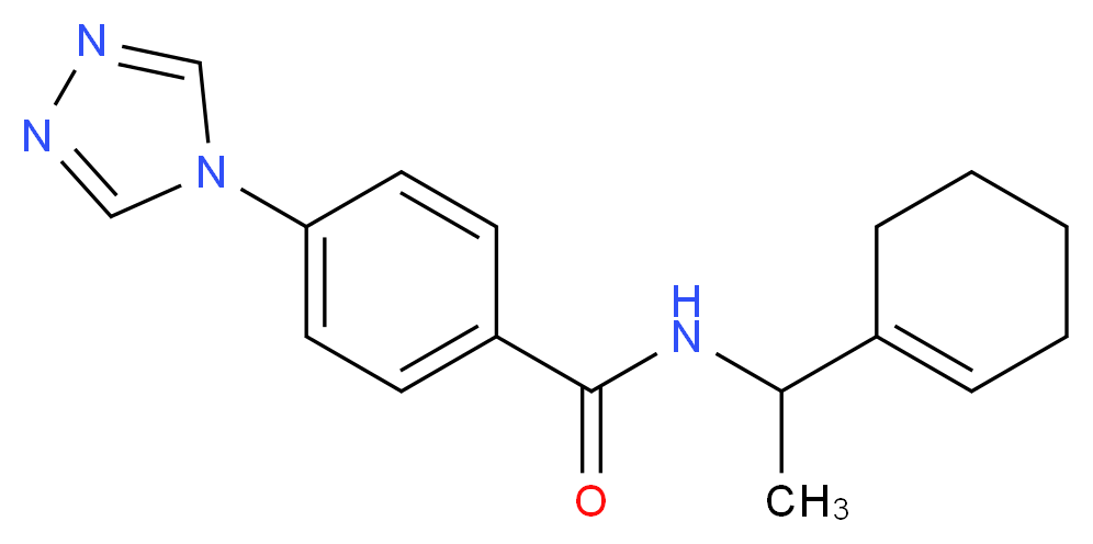 N-(1-cyclohex-1-en-1-ylethyl)-4-(4H-1,2,4-triazol-4-yl)benzamide_Molecular_structure_CAS_)