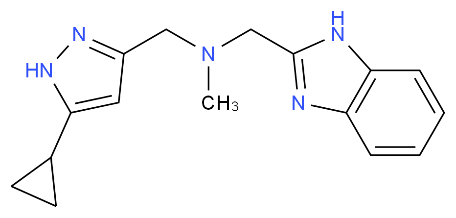 (1H-benzimidazol-2-ylmethyl)[(5-cyclopropyl-1H-pyrazol-3-yl)methyl]methylamine_Molecular_structure_CAS_)