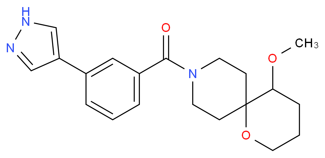 5-methoxy-9-[3-(1H-pyrazol-4-yl)benzoyl]-1-oxa-9-azaspiro[5.5]undecane_Molecular_structure_CAS_)