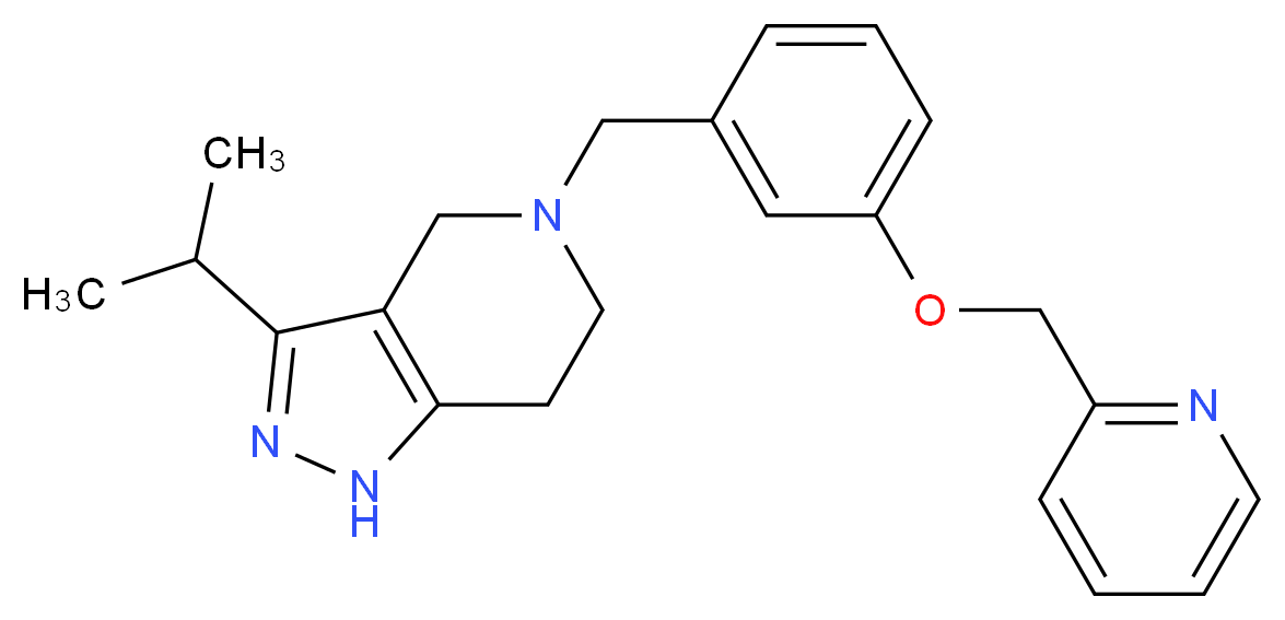 3-isopropyl-5-[3-(pyridin-2-ylmethoxy)benzyl]-4,5,6,7-tetrahydro-1H-pyrazolo[4,3-c]pyridine_Molecular_structure_CAS_)