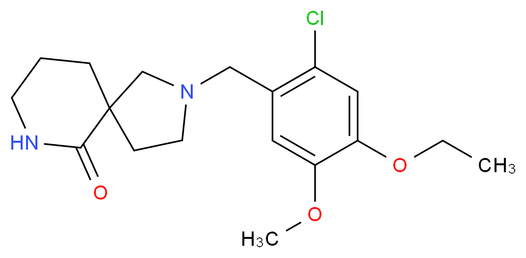 2-(2-chloro-4-ethoxy-5-methoxybenzyl)-2,7-diazaspiro[4.5]decan-6-one_Molecular_structure_CAS_)