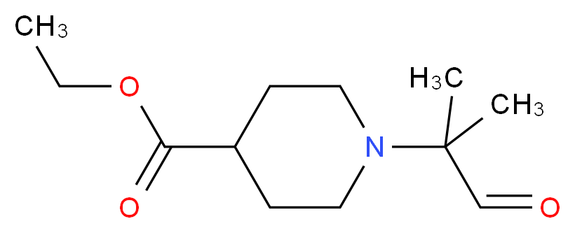 Ethyl 1-(1,1-dimethyl-2-oxoethyl)-4-piperidinecarboxylate_Molecular_structure_CAS_)