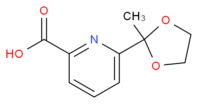 6-(2-Methyl-1,3-dioxolan-2-yl)-2-pyridinecarboxylic acid_Molecular_structure_CAS_122637-38-1)