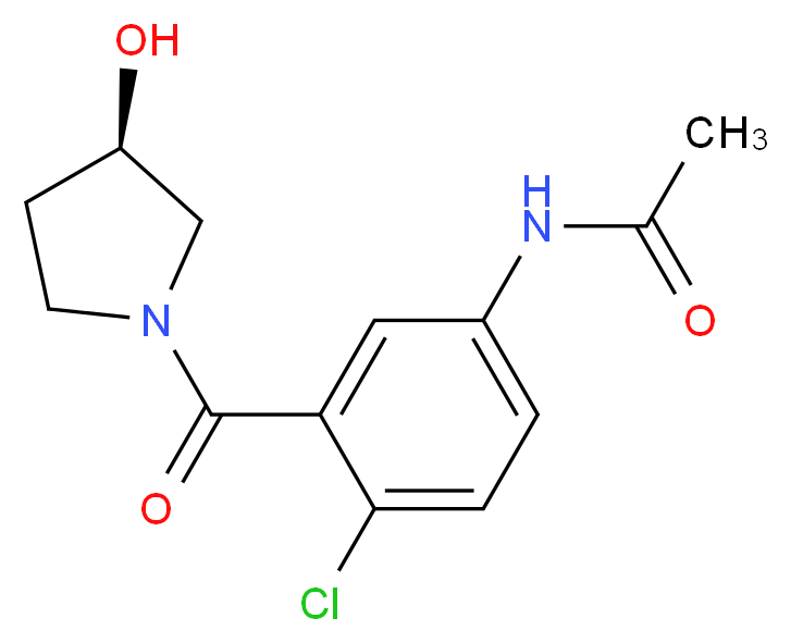 N-(4-chloro-3-{[(3R)-3-hydroxypyrrolidin-1-yl]carbonyl}phenyl)acetamide_Molecular_structure_CAS_)