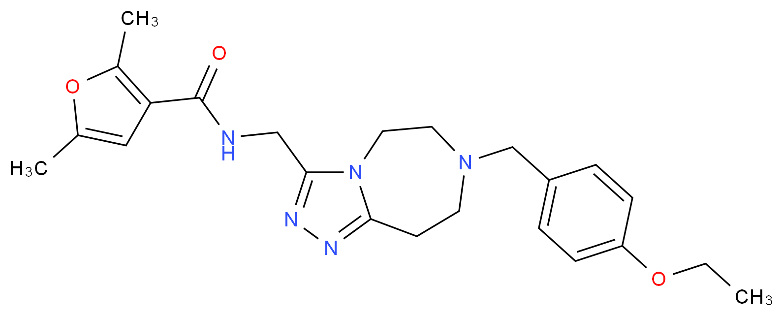 N-{[7-(4-ethoxybenzyl)-6,7,8,9-tetrahydro-5H-[1,2,4]triazolo[4,3-d][1,4]diazepin-3-yl]methyl}-2,5-dimethyl-3-furamide_Molecular_structure_CAS_)