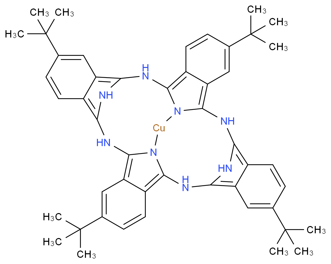 Copper(II) 2,9,16,23-tetra-tert-butyl-29H,31H-phthalocyanine_Molecular_structure_CAS_39001-64-4)