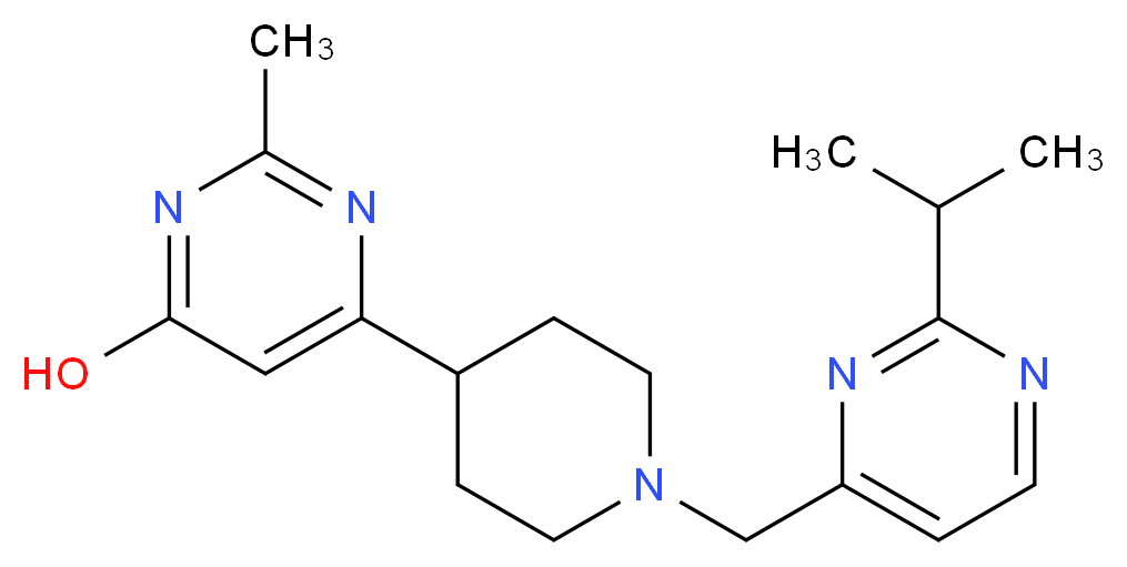 6-{1-[(2-isopropyl-4-pyrimidinyl)methyl]-4-piperidinyl}-2-methyl-4-pyrimidinol_Molecular_structure_CAS_)