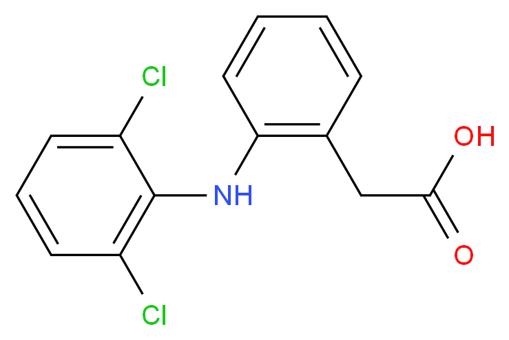 2-{2-[(2,6-dichlorophenyl)amino]phenyl}acetic acid_Molecular_structure_CAS_)