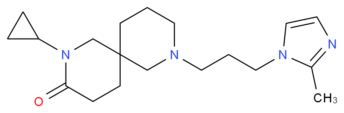 2-cyclopropyl-8-[3-(2-methyl-1H-imidazol-1-yl)propyl]-2,8-diazaspiro[5.5]undecan-3-one_Molecular_structure_CAS_)