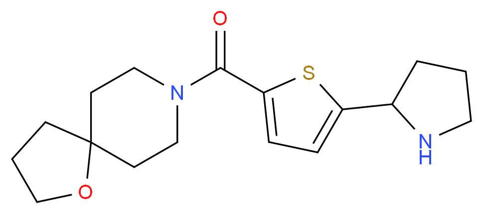 8-{[5-(2-pyrrolidinyl)-2-thienyl]carbonyl}-1-oxa-8-azaspiro[4.5]decane_Molecular_structure_CAS_)
