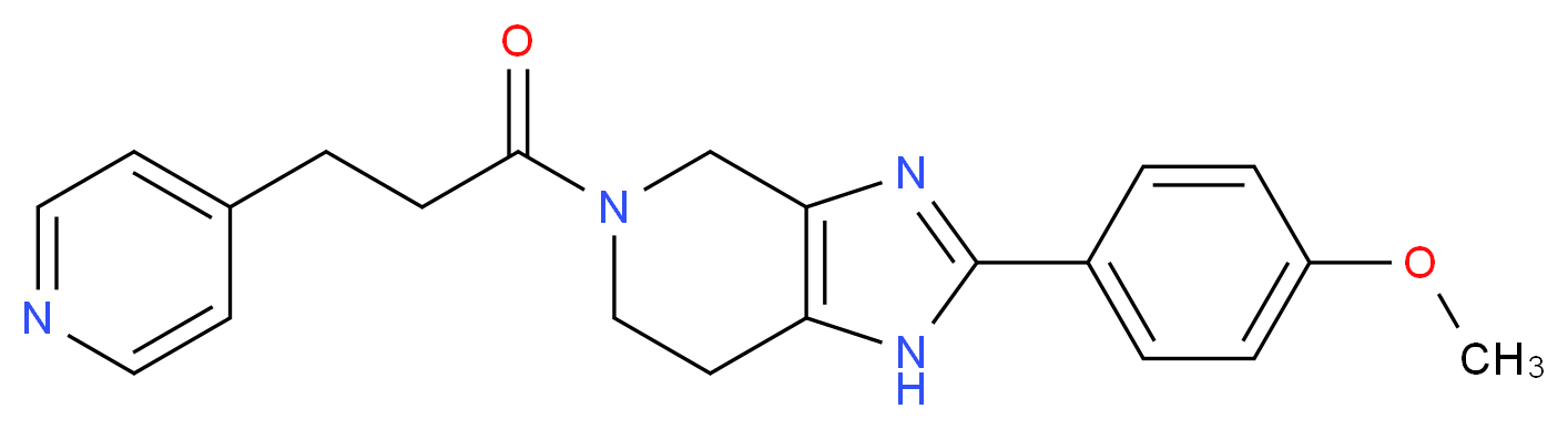 2-(4-methoxyphenyl)-5-(3-pyridin-4-ylpropanoyl)-4,5,6,7-tetrahydro-1H-imidazo[4,5-c]pyridine_Molecular_structure_CAS_)