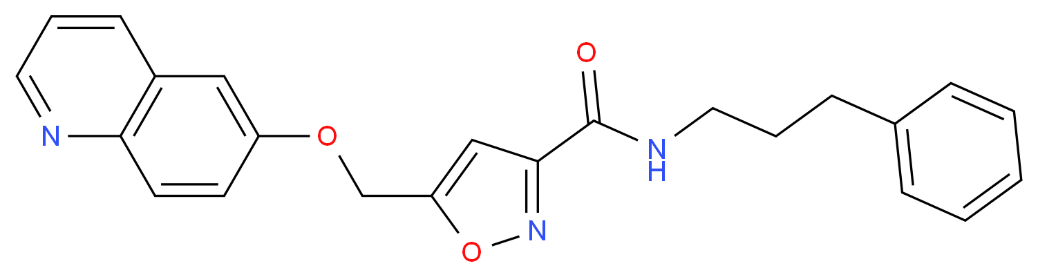 N-(3-phenylpropyl)-5-[(6-quinolinyloxy)methyl]-3-isoxazolecarboxamide_Molecular_structure_CAS_)