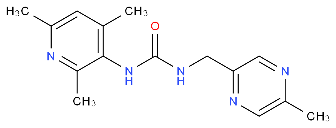 N-[(5-methylpyrazin-2-yl)methyl]-N'-(2,4,6-trimethylpyridin-3-yl)urea_Molecular_structure_CAS_)