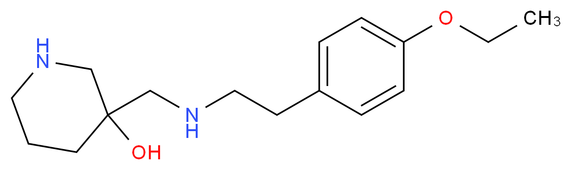 3-({[2-(4-ethoxyphenyl)ethyl]amino}methyl)piperidin-3-ol_Molecular_structure_CAS_)