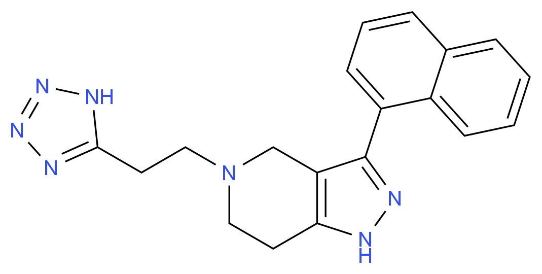 3-(1-naphthyl)-5-[2-(1H-tetrazol-5-yl)ethyl]-4,5,6,7-tetrahydro-1H-pyrazolo[4,3-c]pyridine_Molecular_structure_CAS_)