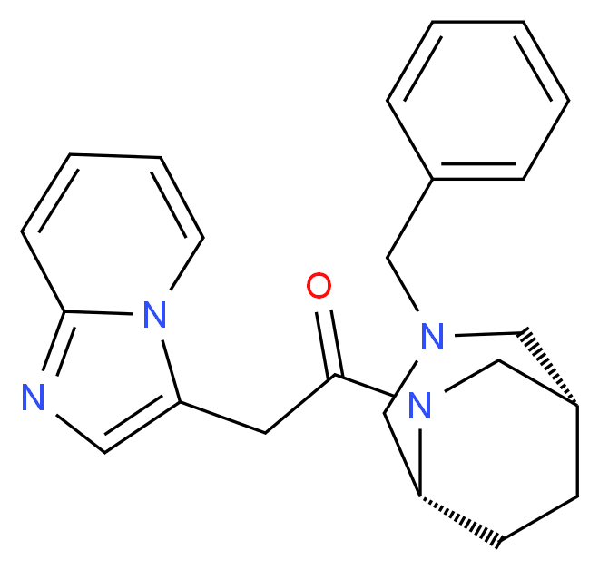 3-{2-[(1S*,5R*)-3-benzyl-3,6-diazabicyclo[3.2.2]non-6-yl]-2-oxoethyl}imidazo[1,2-a]pyridine_Molecular_structure_CAS_)